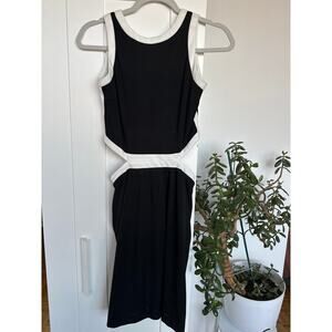 Allison Collection New York Black and White Cutout Sleeveless Dress, Size S, NWT